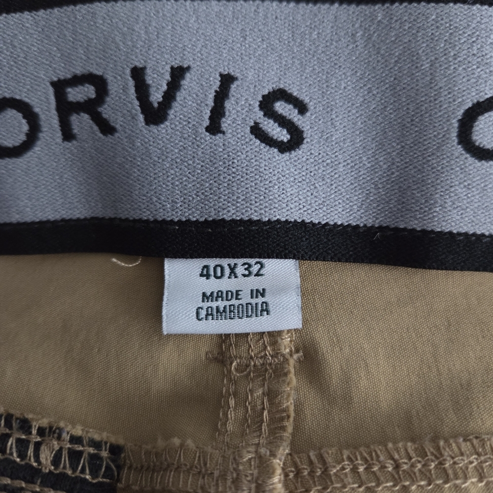 Orvis Khaki Tan Pants Men's Size 40x32 Outdoor Hiking - Picture 3 of 8
